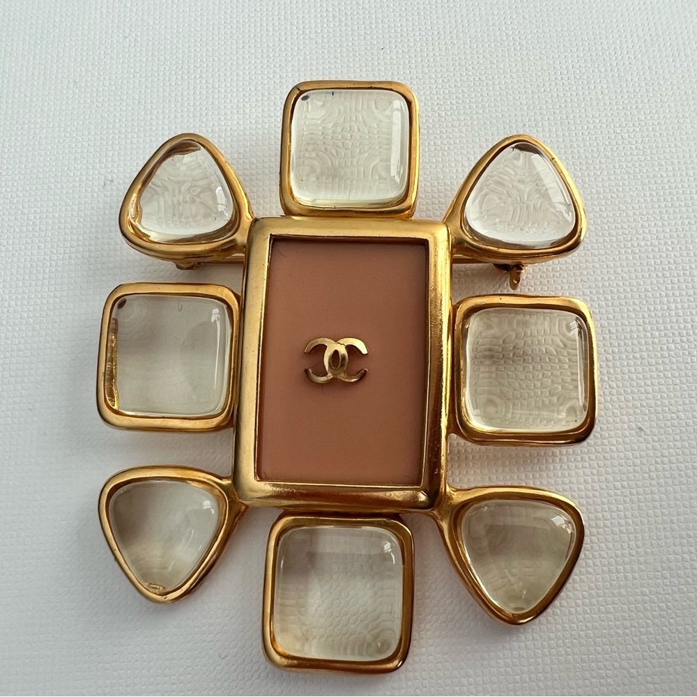 RARE Chanel Vintage Stylized Flower Brooch, Spring 1996